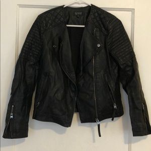Top shop faux leather jacket small